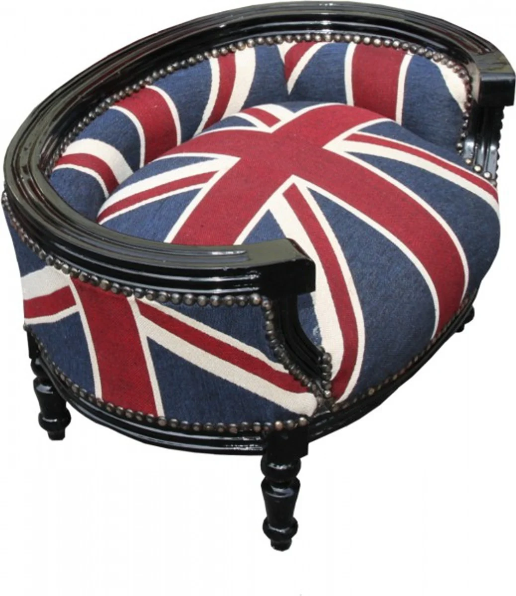 Baroque Dog & Cat Sofa Union Jack/Black - Dog Bed & Cat Bed