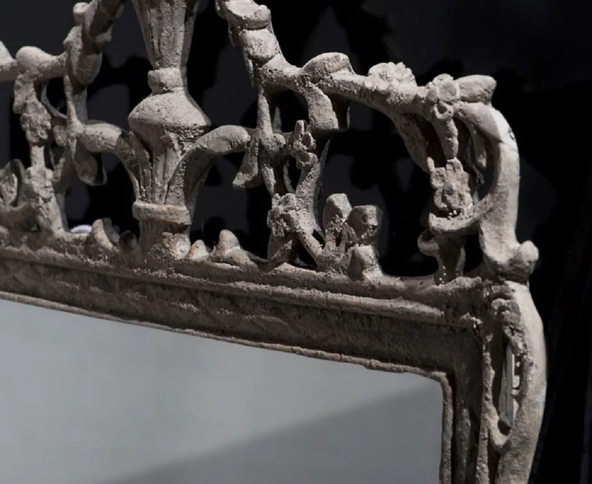 Baroque mirror gray - magnificent handmade wall mirror in baroque style - antique style wardrobe mirror - living room mirror - baroque decorative accessories