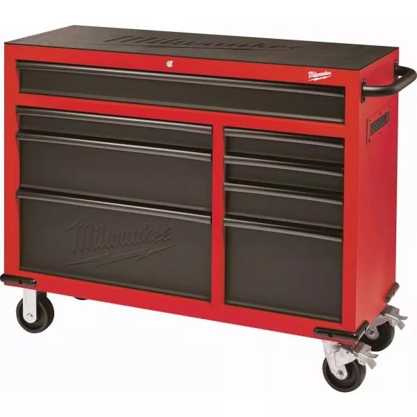 46 IN. 8-DRAWER ROLLER CABINET TOOL CHEST IN RED/BLACK TEXTURED