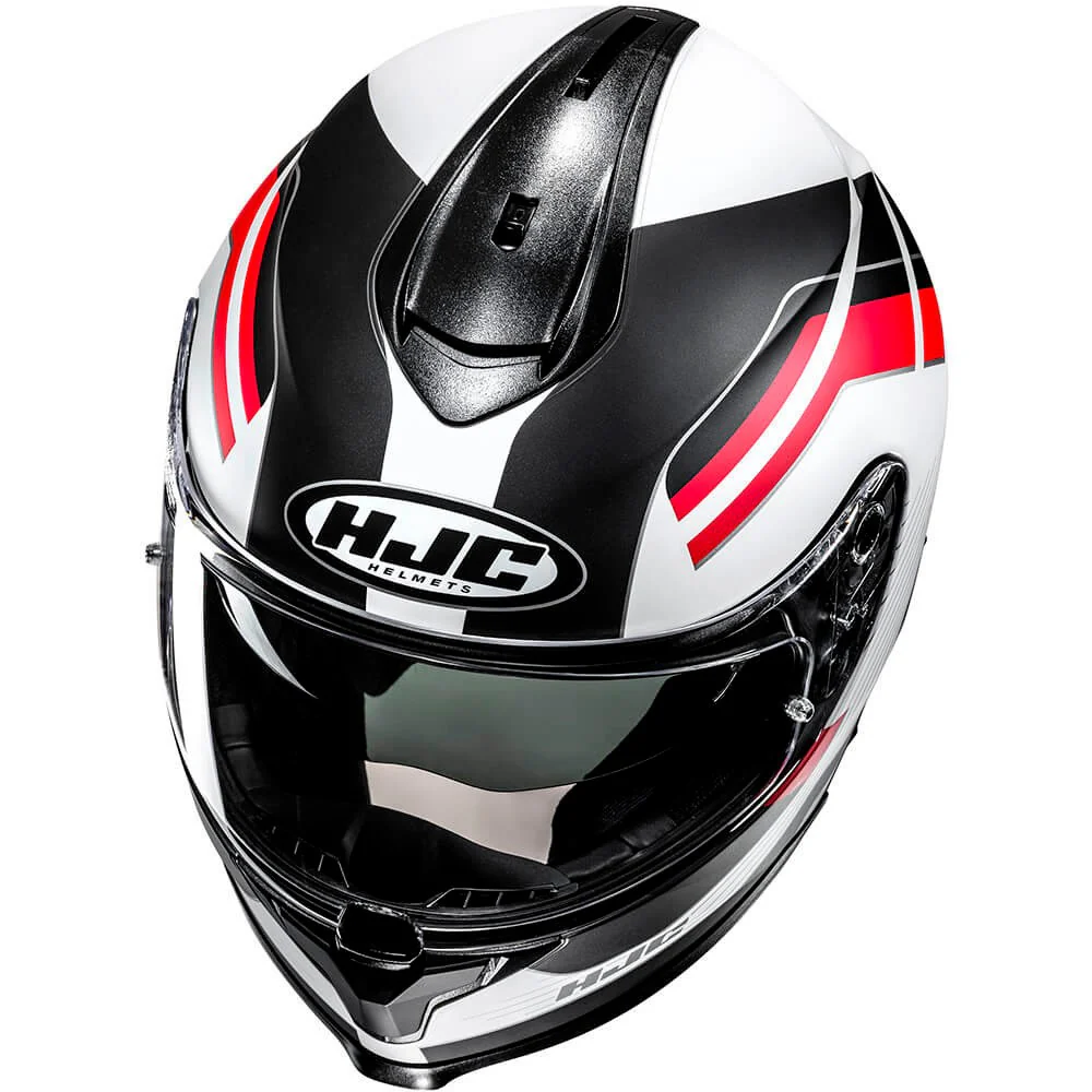 HJC C70N BELIS HELMET - BLACK / WHITE / RED
