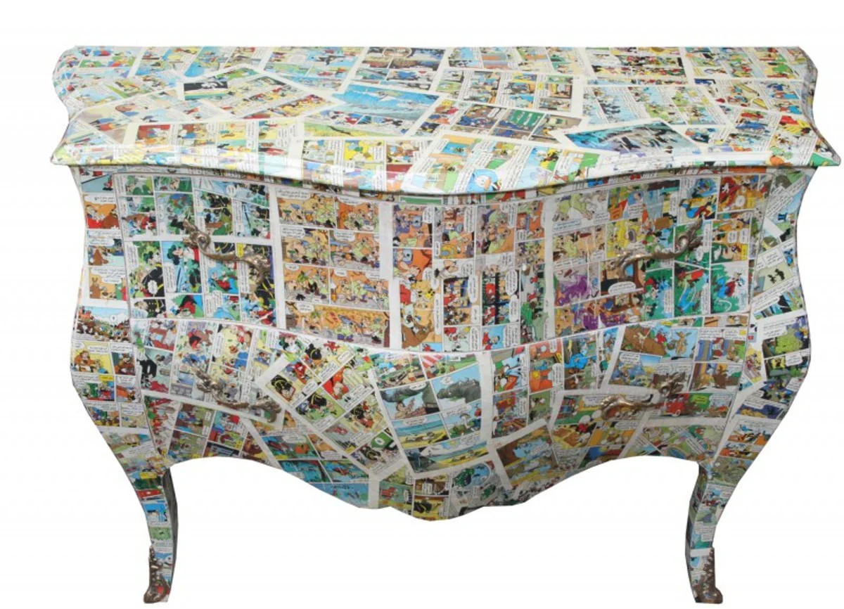 Barock Kommode Comic Design - Handgefertigt aus Massivholz- Limited Edition