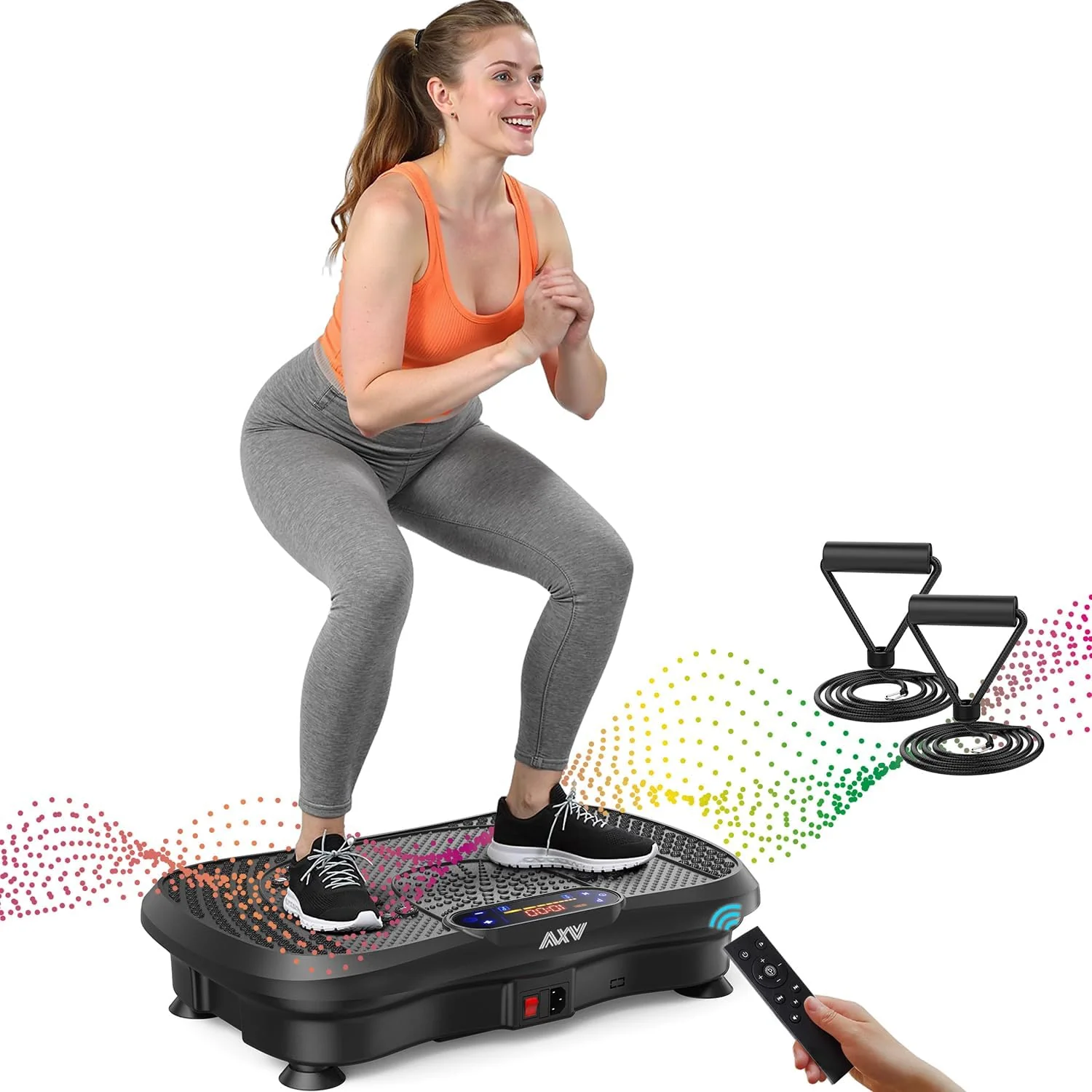 AXV Vibration Plate Fitness Platform Trainer Suitable for men and women to lose weight and burn fat at the gym