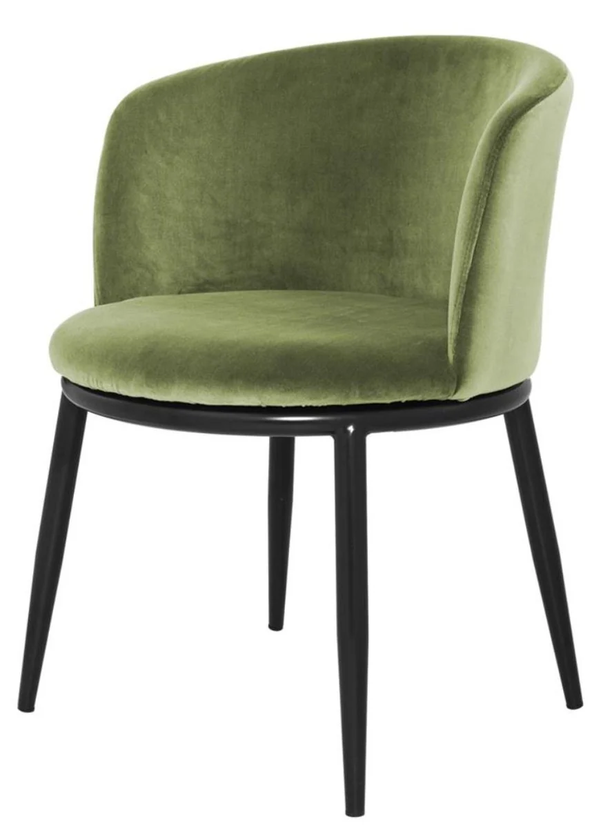 Luxury dining room chair set light green / black 57 x 57 x H. 74 cm - Dining room furniture