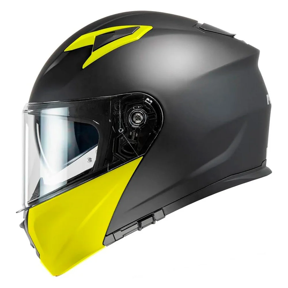 CASCO MODULAR MPH RAPTOR BIOCOLOR NEGRO MATE / AMARILLO