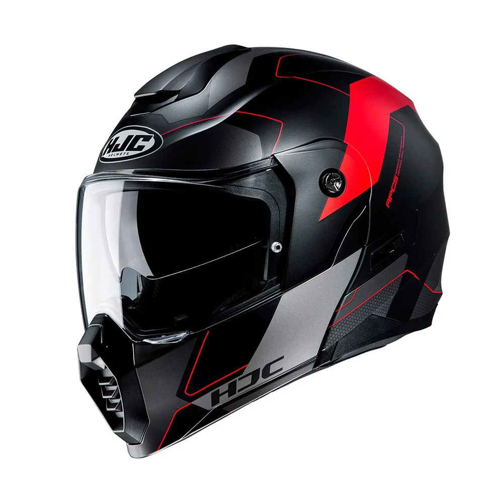 CASCO TRAIL MODULAR HJC C80 ROX NEGRO / ROJO