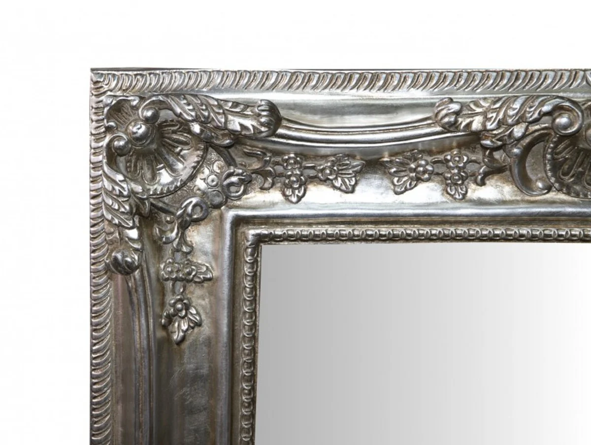 Baroque wall mirror silver antique look height 121 cm, width 90 cm - noble & magnificent