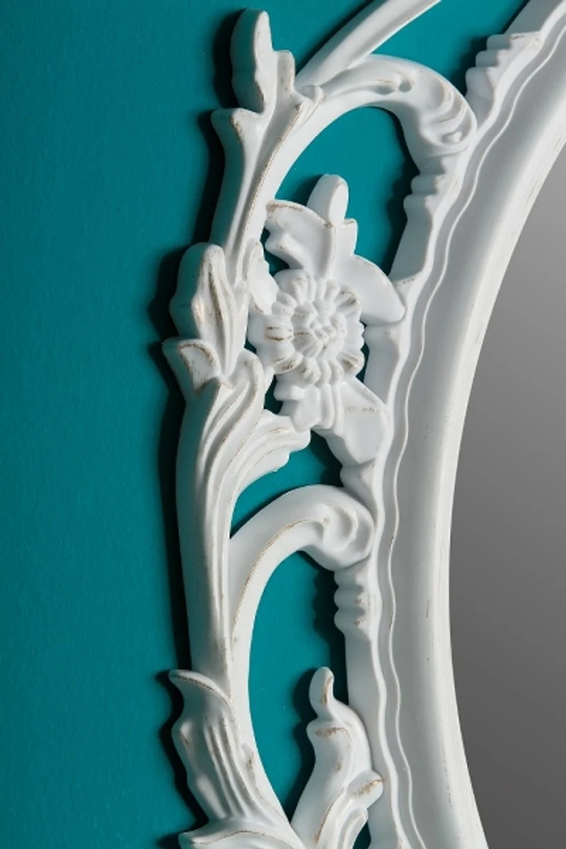 Baroque wall mirror white / gold 58 x H. 84 cm - Baroque style mirror