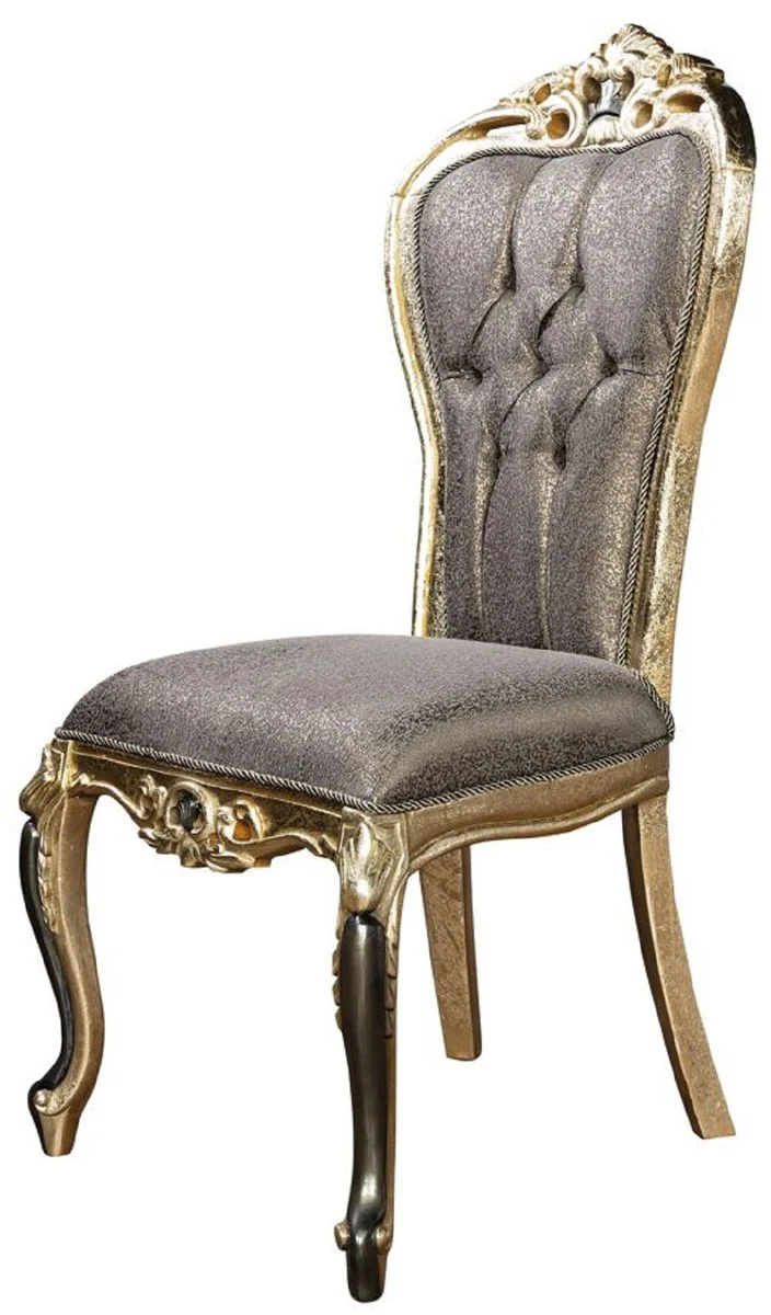 Luxury Baroque Dining Room Chair Set of 6 Purple / Antique Gold / Black - Magnificent Baroque Style Kitchen Chairs - Luxury Baroque Style Dining Room Furniture - Baroque Dining Room Furniture - Baroque Style Furniture