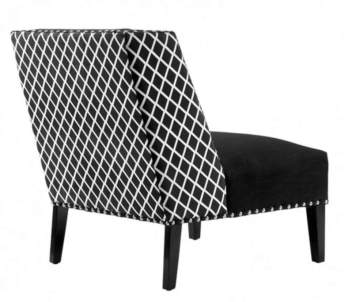 Luxury Art Deco Armchair Black / White - Art Nouveau Belle Epoch - Luxury Collection