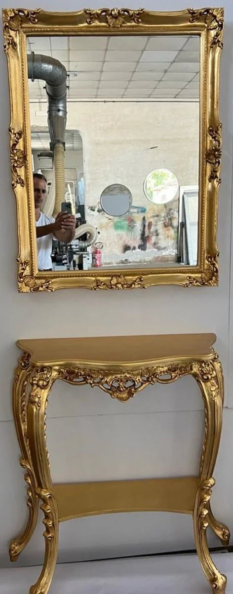 Luxury Baroque Wall Mirror Gold - Magnificent Mirror in Baroque Style - Rectangular Baroque Wardrobe Mirror - Luxury Quality - Made in Italy