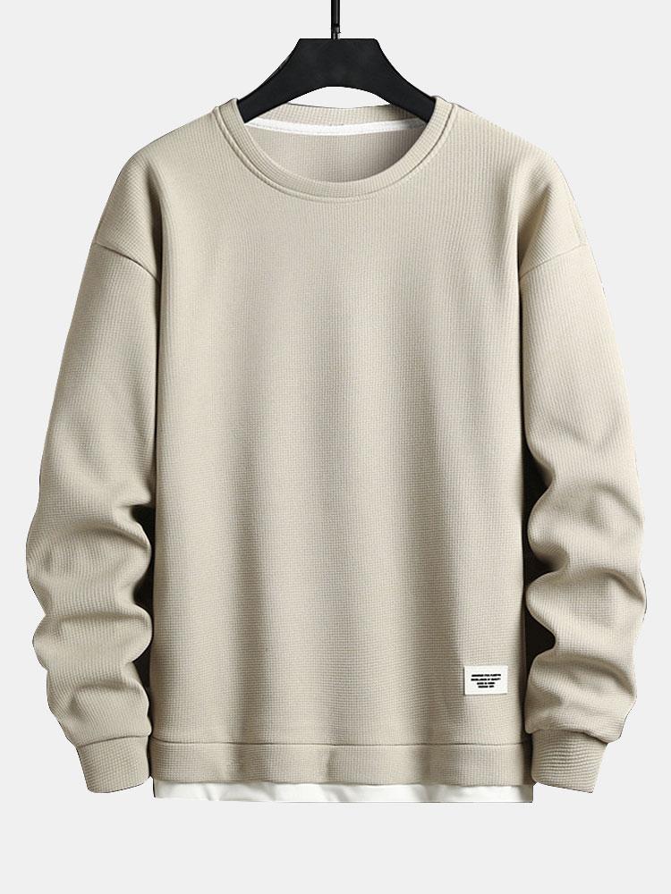 Two Layer Waffle Sweatshirt