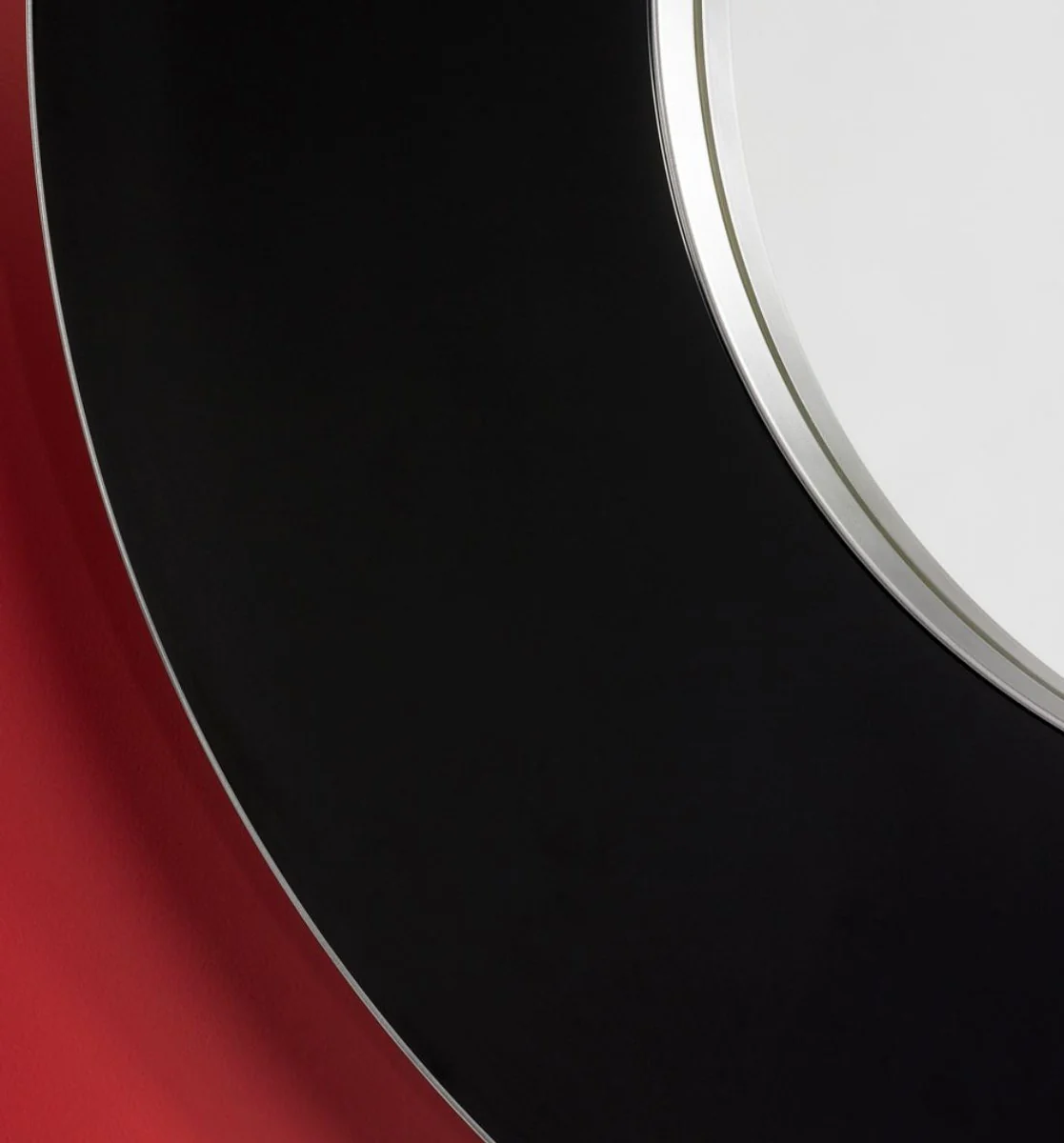 Luxury wall mirror black Ø 110 cm - luxury furniture