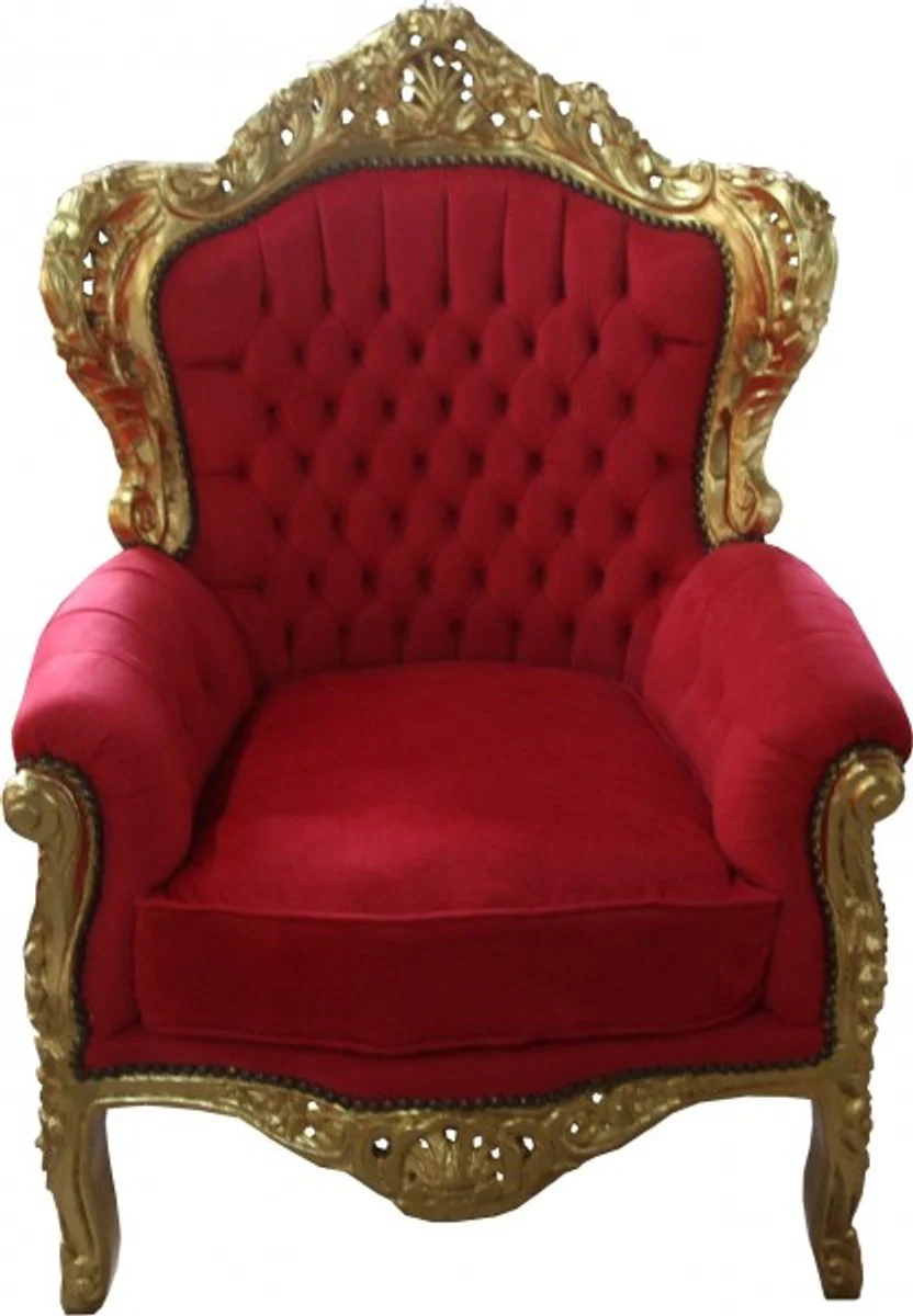 Baroque Armchair King Red / Gold Mod2 - antique style furniture
