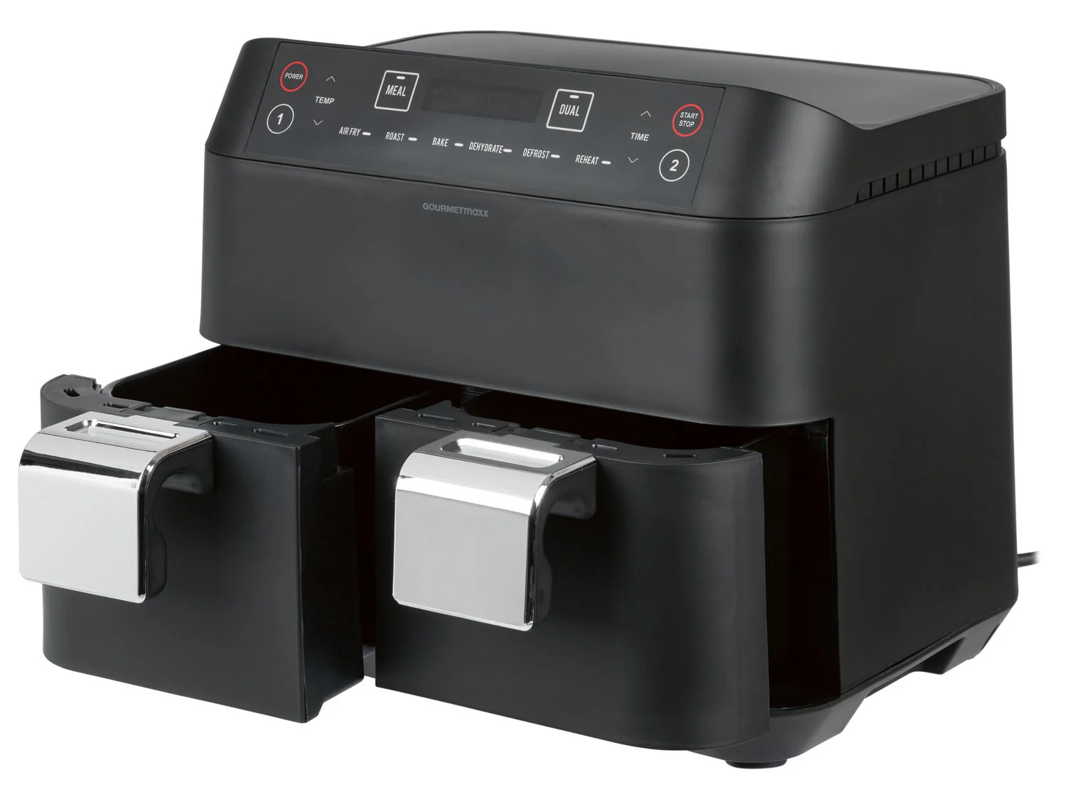 GOURMETmaxx hot air rack double basket 2x 3.8l