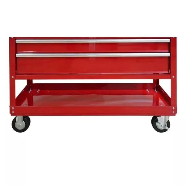 46 IN. W 5-DRAWER, DEEP TOOL CHEST UTILITY CART IN GLOSS RED