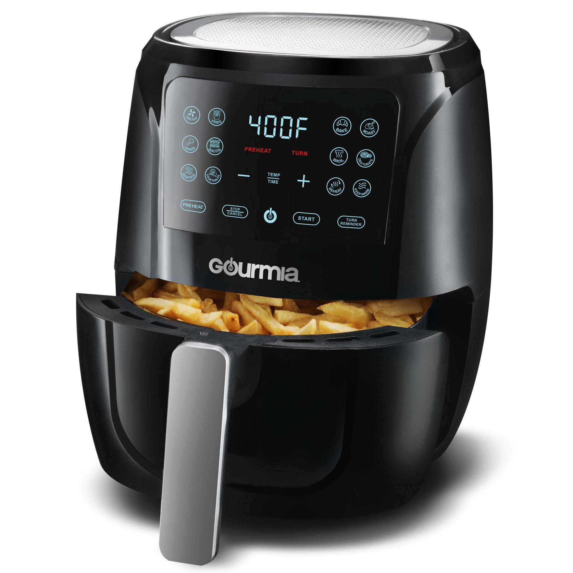 Gourmia 4-Qt. Stainless Steel Digital Air Fryer, Black