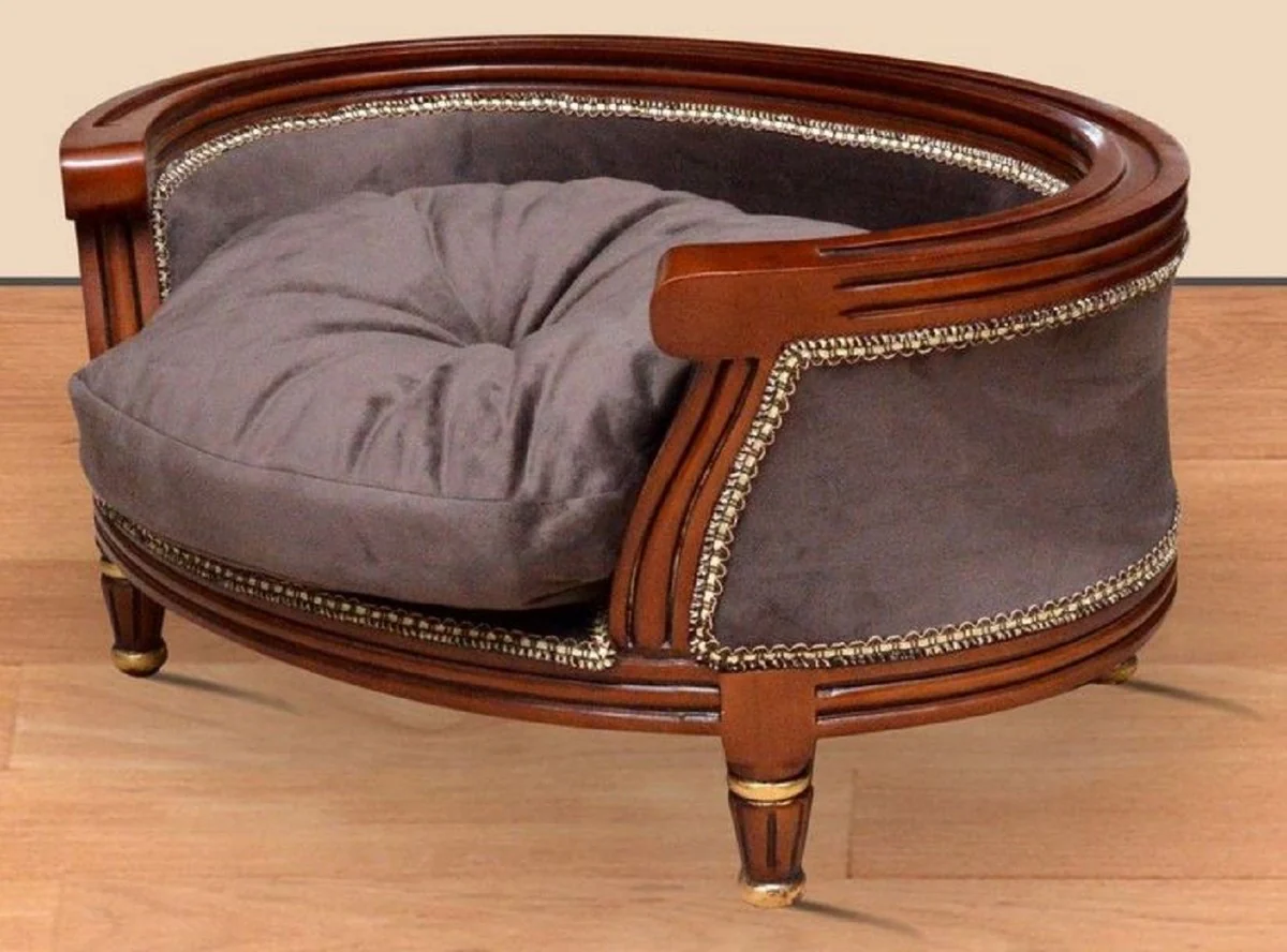 Baroque dog bed royal brown / brown / gold - baroque dog furniture - baroque animal furniture - furniture in the baroque style