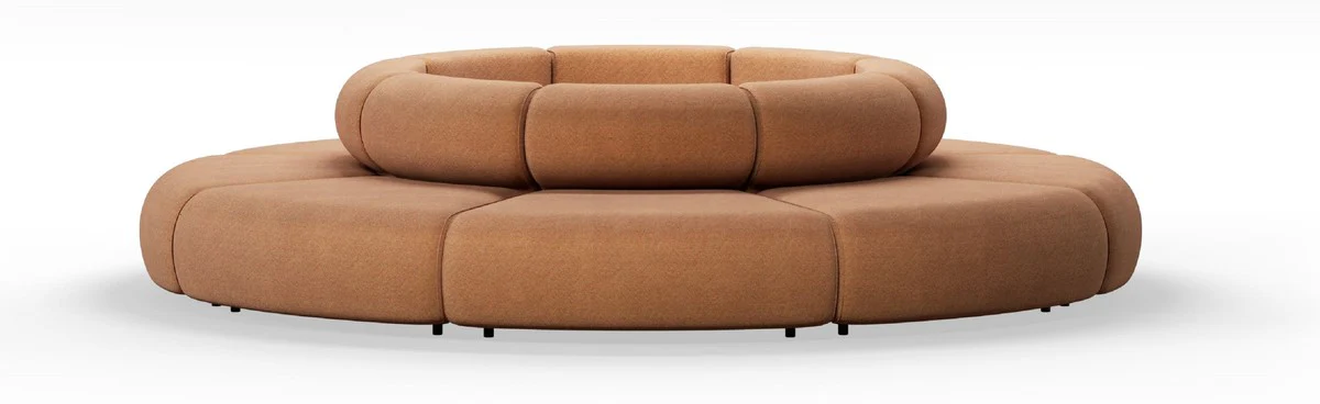 Luxury sofa brown Ø 340 x H. 72 cm - Round modular sofa - Luxury furniture