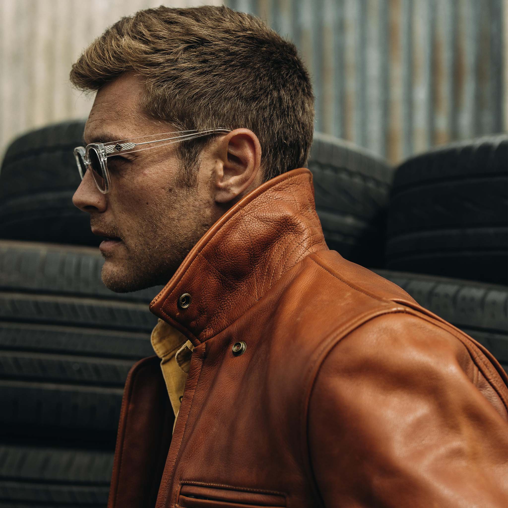 The Moto Jacket in Whiskey Steerhide