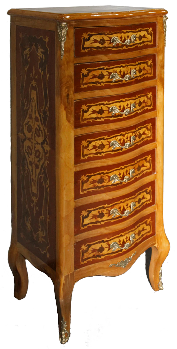 Baroque chest of drawers with 7 drawers bird