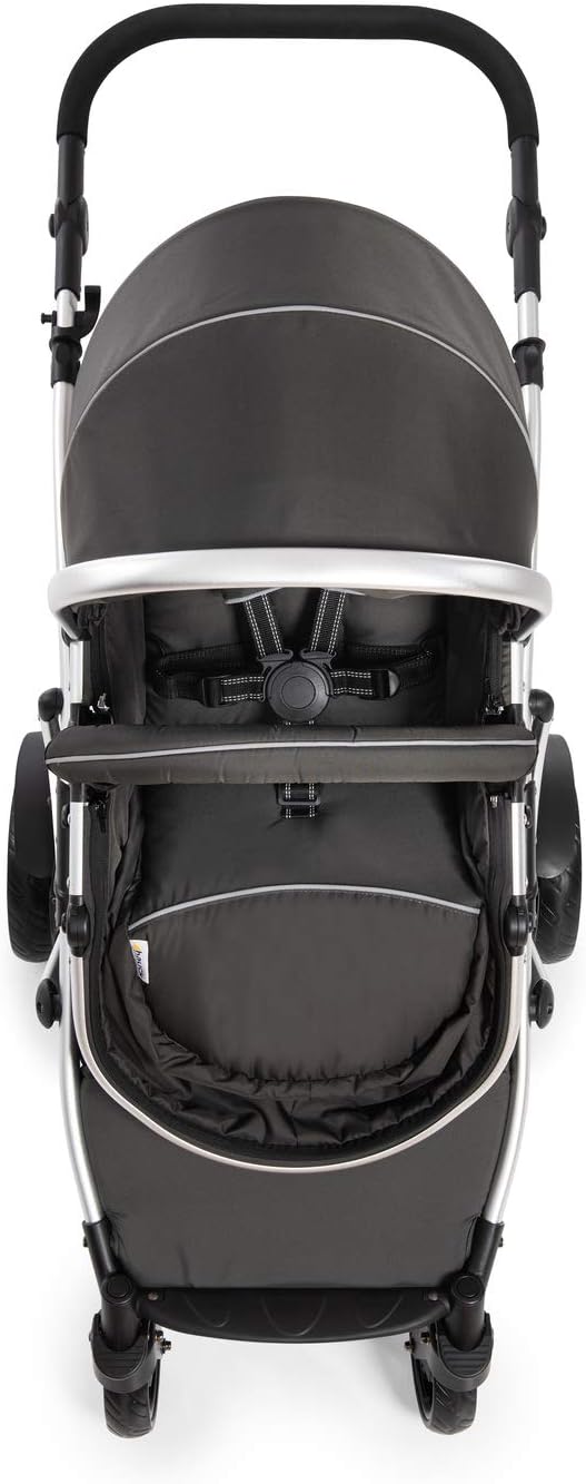 hauck Duett 2 Twin Stroller, Reversible Twin Stroller, Twin Baby Stroller, Adjustable Handlebar, Rain Cover Included, Schwarzwald
